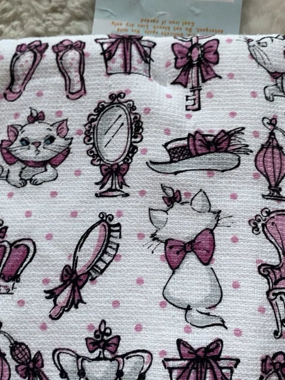2 Pk Disney The Aristocats‎ Marie Crown Mirror Gift Kitchen Towels 16” X 26” NEW